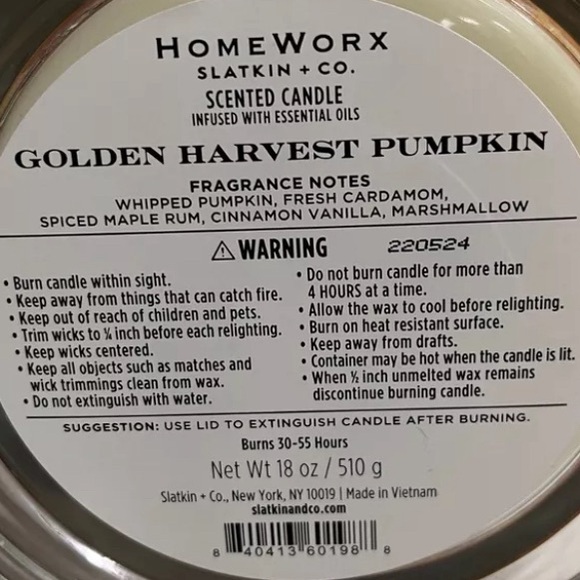 Candle by HomeWorx ~ Holiday Hostess Gift 🎁 Four Wick Luxury Scented Candle - Picture 8 of 11